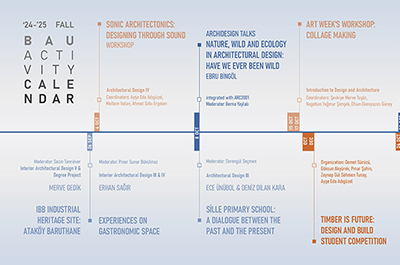 Faculty of Architecture & Design 2024-25 Fall Activity Calendar